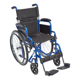 Ziggo wheelchair, 16" seat, blue frame