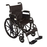 Ziggo wheelchair, 18" seat, black frame
