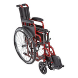 A red Ziggo with the backrest folded down