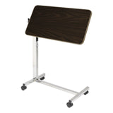 The Drive deluxe tilt-top overbed table 13008 with its walnut top tilted