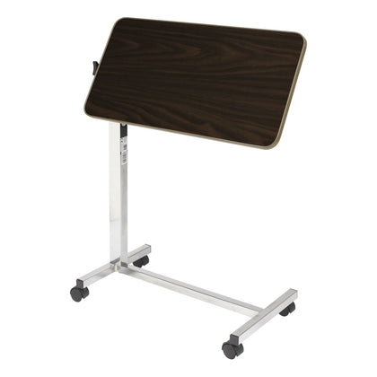 The Drive deluxe tilt-top overbed table 13008 with its walnut top tilted