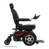Pride Jazzy Elite HD in Jazzy Red, side view from the right