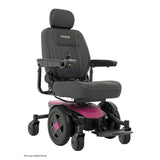 Pride Jazzy EVO 613 power wheelchair in Sugar Plum, three quarter view