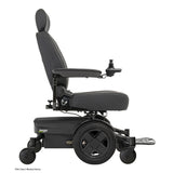 Pride Jazzy EVO 613 power wheelchair in Black, side profile from the right