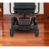 Close-up of the rear of the Pride Jazzy EVO 613 power base