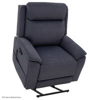 Pride Sitting Pretty Evolution LC-435 lift chair in Cosi Blue Diamond, lifted position