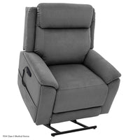 Pride Sitting Pretty Evolution LC-435 lift chair in Cosi Gravel, lifted position