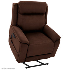 Pride Sitting Pretty Evolution LC-435 lift chair in Cosi Mocha, lifted position