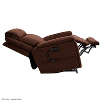 Pride Sitting Pretty Evolution LC-435 in Cosi Mocha, reclined, profile view