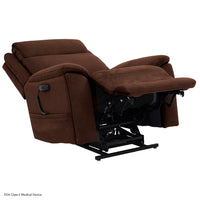 Pride Sitting Pretty Evolution LC-435 lift chair in Cosi Mocha, reclined