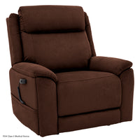 Pride Sitting Pretty Evolution LC-435 lift chair in Cosi Mocha, seated position