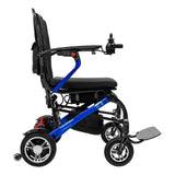 Forcemech Carbon F1 power wheelchair in blue