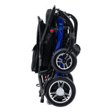 Forcemech Carbon F1 power wheelchair in blue