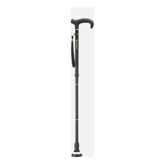 Forcemech GlowGuard Premium Folding Cane, Matte, black