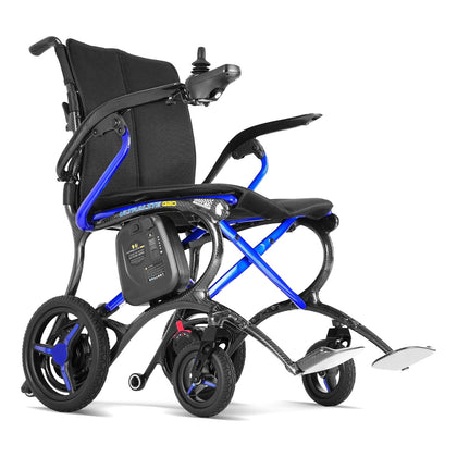 Forcemech Ultralite G20 power wheelchair in sapphire azure blue