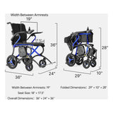 Forcemech Ultralite G20 PRO power wheelchair in sapphire azure blue