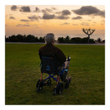 Forcemech Ultralite G20 PRO power wheelchair in sapphire azure blue