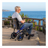 Forcemech Ultralite G20 PRO power wheelchair in sapphire azure blue
