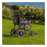 Forcemech Ultralite G20 PRO power wheelchair in sapphire azure blue