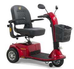 Golden Companion 3-Wheel Mid-Size in Crimson Red, left three-quarter view
