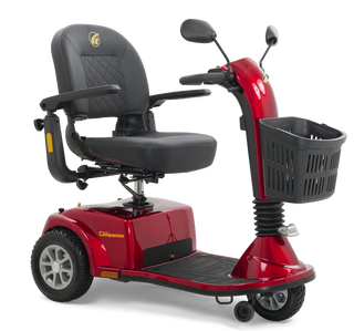Golden Companion 3-Wheel Mid-Size in Crimson Red, left three-quarter view