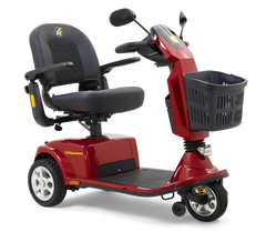Golden Companion 3-Wheel Full-Size in Crimson Red, left three-quarter view