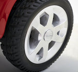 Golden Companion 3-Wheel Full-Size wheel and tire, close-up