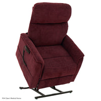 Pride Sitting Pretty Genesis LC-150 lift chair in Sophie Cabernet, lifted position