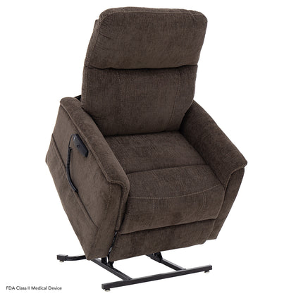 Pride Sitting Pretty Genesis LC-150 lift chair in Sophie Latte, lifted position