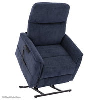 Pride Sitting Pretty Genesis LC-150 lift chair in Sophie Sapphire, lifted position