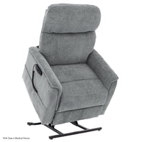 Pride Sitting Pretty Genesis LC-150 lift chair in Sophie Shale, lifted position