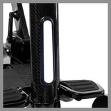 Pride Go Go Carbon mobility scooter carbon fiber tiller and LED headlight detail