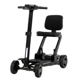 Pride Go Go Carbon mobility scooter in Black, left-facing three-quarter view