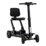 Pride Go Go Carbon mobility scooter in Black, right-facing three-quarter view