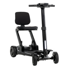 Pride Go Go Carbon mobility scooter in Black, right-facing three-quarter view
