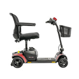 Pride Go Go Elite Traveller 2 4-Wheel mobility scooter in Cardinal Red, right side profile view