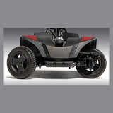 Pride Go Go Elite Traveller 2 4-Wheel mobility scooter front view showing tight turning radius