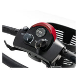 Pride Go Go Elite Traveller 2 4-Wheel mobility scooter tiller control console detail