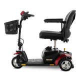 Pride Go Go Elite Traveller 3-Wheel mobility scooter in Red, left side profile view