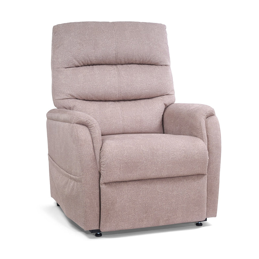 Golden Elara PR118 lift chair in Antler, three-quarter view from the right
