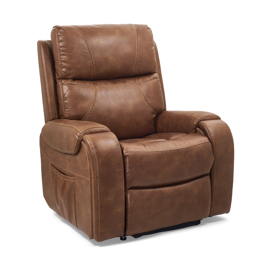 Golden Titan with Twilight PR449 lift chair in Acorn, three-quarter view from the right