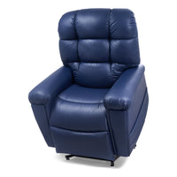 Cloud Supreme with Twilight in Night Navy, lifted to help the user stand, three-quarter view from the left