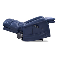 Cloud Supreme with Twilight in Night Navy, reclined with the feet raised, side view