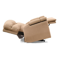 Cloud+ Luxe with Twilight in Camel, reclined with the feet raised, side view