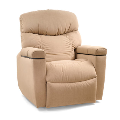 Golden Cloud+ Luxe with Twilight PR525 lift chair in Camel, three-quarter view from the right