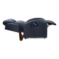 EZ Sleeper Slim in Lagoon, reclined with the feet raised, side view