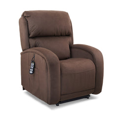 Golden EZ Sleeper with Twilight PR761 lift chair in Hazelnut, three-quarter view from the right