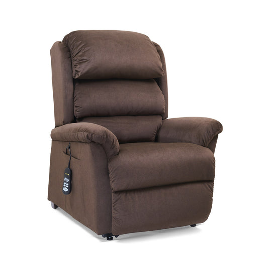 Golden Relaxer PR766 lift chair in Hazelnut, three-quarter view from the right
