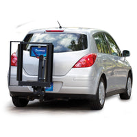 Harmar AL160 Profile fitted to a car with the platform folded