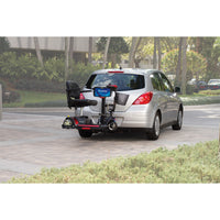 Harmar AL160 Profile fitted to a car with a scooter loaded on the platform